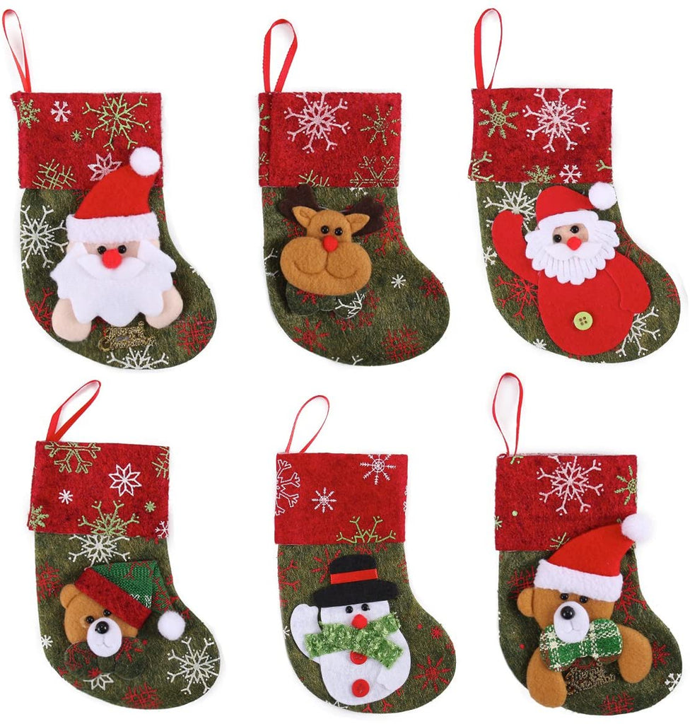 Christmas Mini 3D Stockings, 12 Pcs