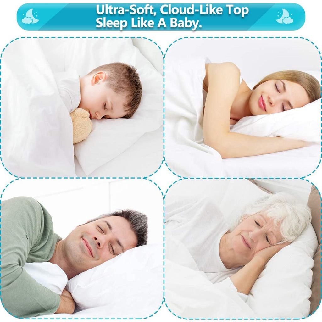 Waterproof Mattress Pad Cover Cooling Mattress Topper Cotton Pillow Top,Queen