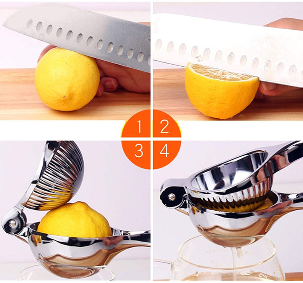 Premium Quality Metal Stainless Steel Lemon Squeezer, Manual Press Citrus Juicer, Lime Squeezer For Squeeze The Freshest Juice