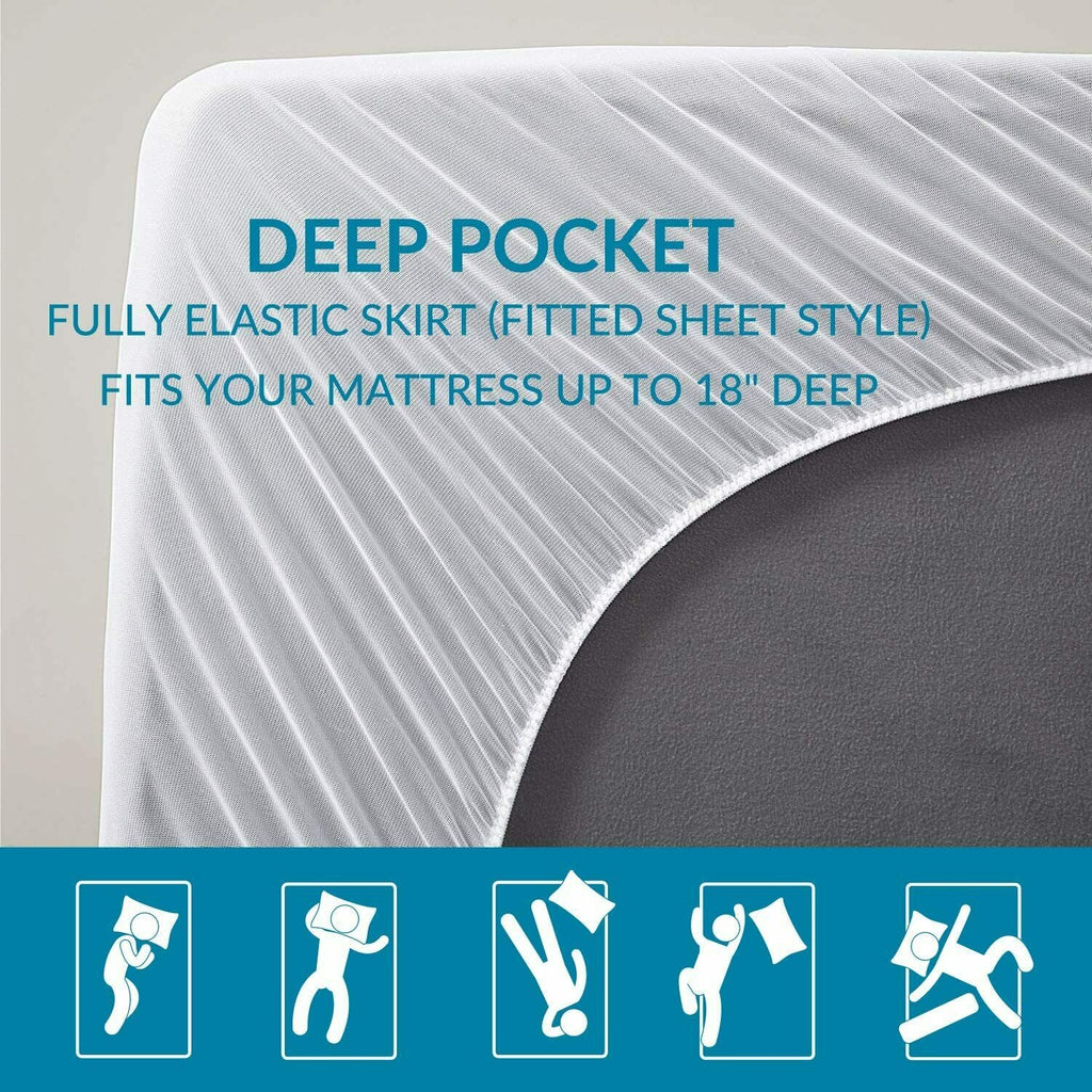Waterproof Mattress Pad Cover Cooling Mattress Topper Cotton Pillow Top,Queen