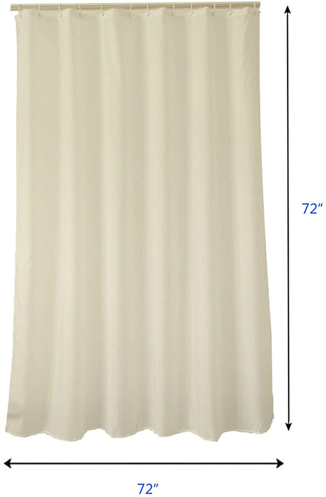 NIUTA Shower Liner, Standard Shower Curtain Liner Fabric 72 x 72 inch Full Size, Hotel Quality, Washable,Water Proof, Bathroom Curtains with Grommets,Beige