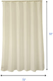 NIUTA Shower Liner, Standard Shower Curtain Liner Fabric 72 x 72 inch Full Size, Hotel Quality, Washable,Water Proof, Bathroom Curtains with Grommets,Beige