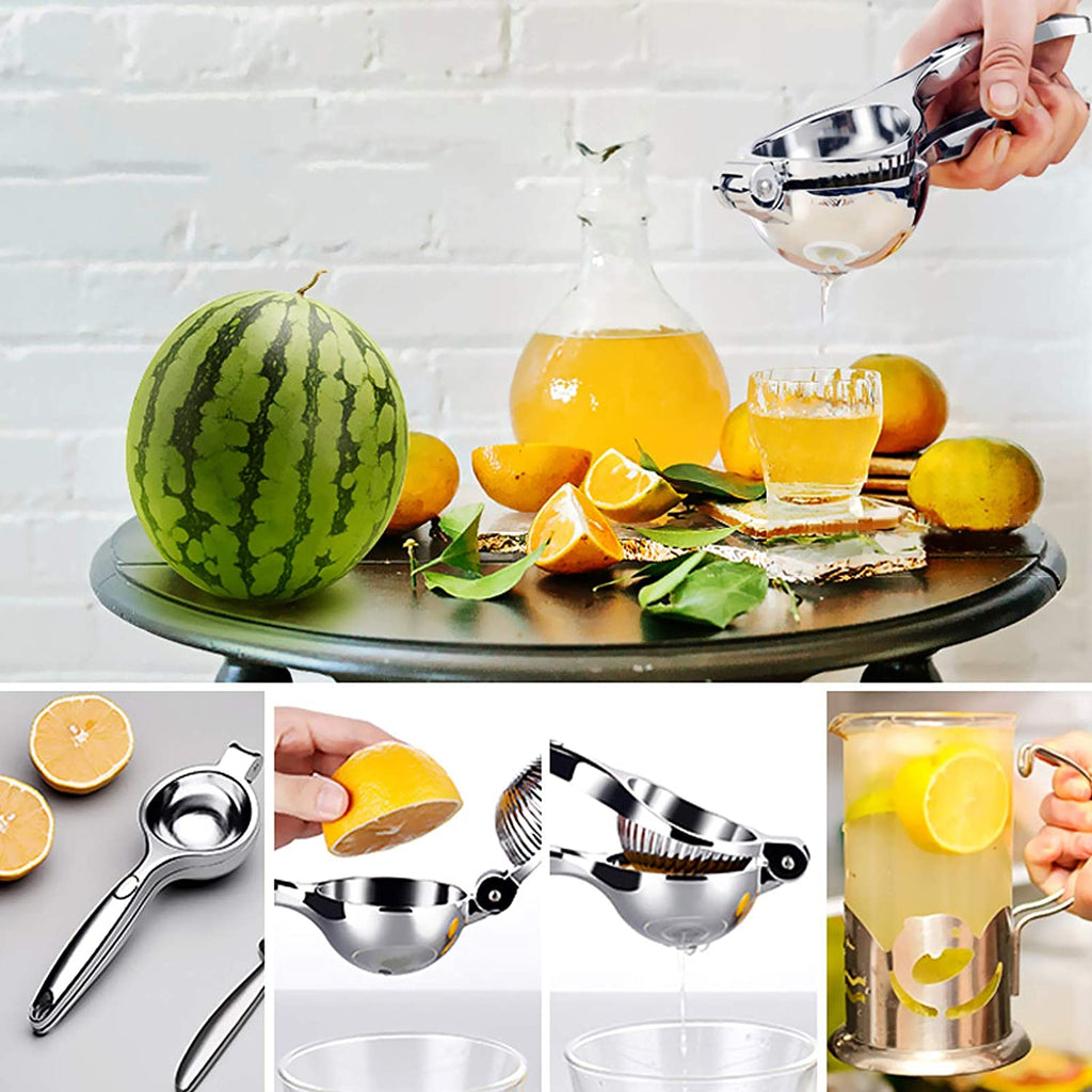 Premium Quality Metal Stainless Steel Lemon Squeezer, Manual Press Citrus Juicer, Lime Squeezer For Squeeze The Freshest Juice