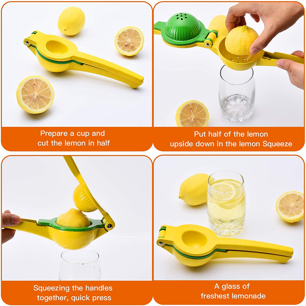 Premium Quality Metal Lemon Squeezer, Lime Juice Press, Manual Press Citrus Juicer For Squeeze The Freshest Juice
