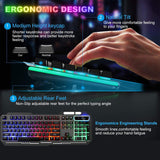 Keyboard and Mouse Set Combo, USB Wired Backlit Keyboard