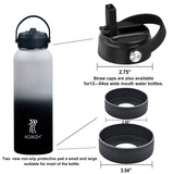 Wide Mouth Straw Lid 2 Straws and 1 Brush And 2 Protective Pads. Fits Most Sports Water Bottles.
