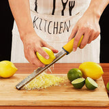 Updated Version Lemon Zester & Cheese Grater-Premium Stainless Steel - A Sharp Kitchen Tool for Ginger, Garlic, Nutmeg, Chocolate, Vegetables, Fruits, Dishwasher Safe