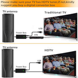 Camkey TV Antenna, Amplified Indoor Outdoor TV Antenna,Strongest Signal Amplified Booster, 280 Miles Portable HDTV Antenna 4K 1080P Ultra HD Channel for All TV