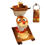 Reindeer Christmas Toilet Seat Cover, 5 Pcs