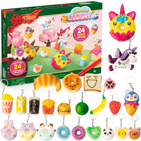 2021 24 Days Advent Calendar - Scented Slow-Rising Squishies, 24 Pcs