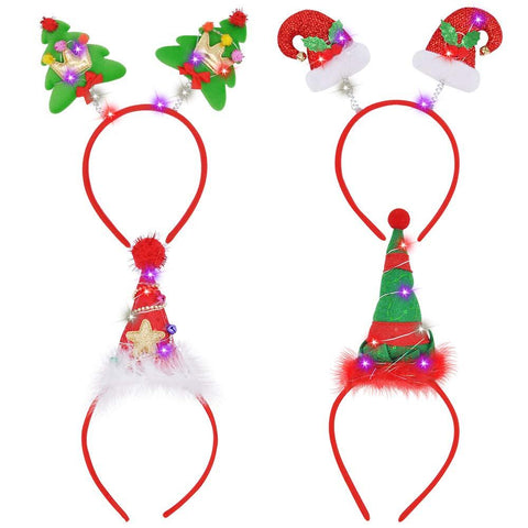 4 Piece Light-Up Christmas Headbands
