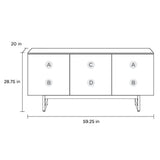Elements Triple - Width Media & Storage Cabinet - Media Base