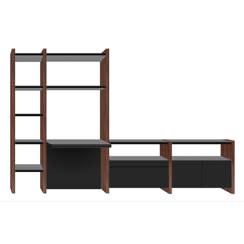 Semblance 4-Section High/Low Office System with Inline Desk