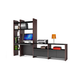 Semblance 4-Section High/Low Office System with Inline Desk