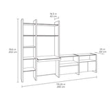 Semblance 4-Section High/Low Office System with Inline Desk