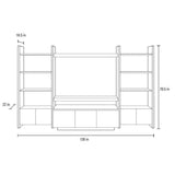 Semblance 3-Section Home Theater with Mirage Cabinet