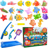 2021 24 Days Advent Calendar Fishing Game Pool Bath Toys