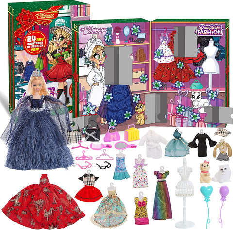 24 Days Girls Doll Accessories Advent Calendar