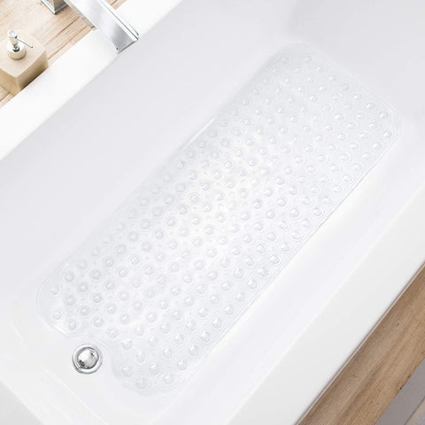 No-Slip Bath Mat, Extra Large with Drain Holes, Suction Cups, Machine Washable, Bathtub Mats Bathroom Mats, Shower Mats, Extra Long Mat 40"X16" Anti Slip
