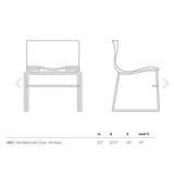 Handkerchief Unupholstered Shell Armless Chair