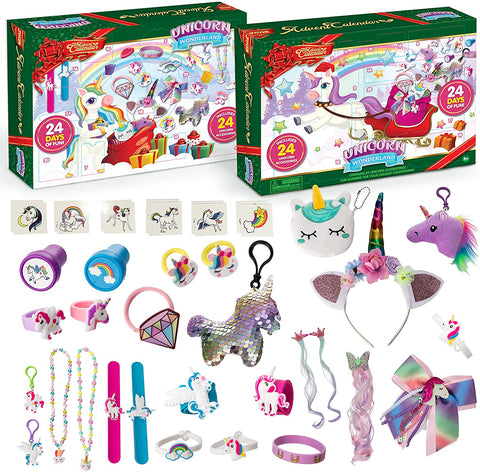 2021 Christmas Advent Calendar with 47 Unicorn Accessories