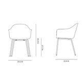 Harbour Upholstered Chair - Steel Base