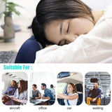Travel Pillow Luxury Memory Foam Neck & Head Support Pillow Soft Sleeping Rest Cushion for Airplane Car & Home Best Gift(Navy Blue)
