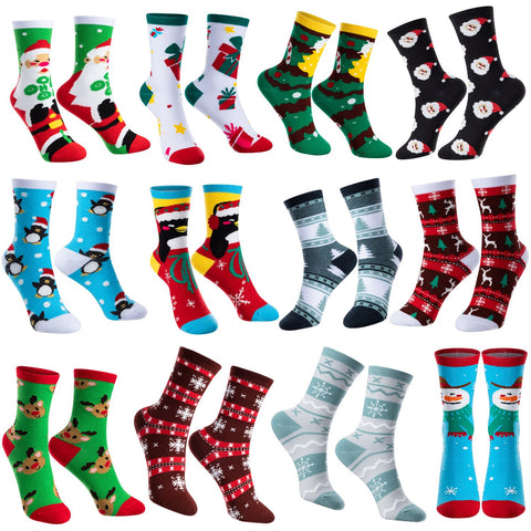 Holiday Warm Socks, 12 Pairs