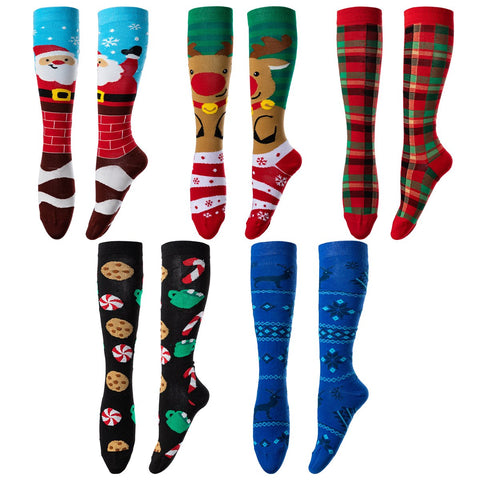 Women's Patterned Socks, 5 Pairs