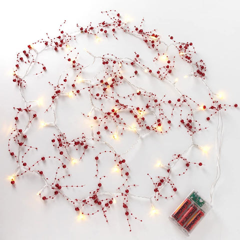 LED Berry Beaded Garland