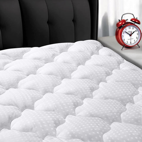 Waterproof Mattress Pad Cover Cooling Mattress Topper Cotton Pillow Top,Queen