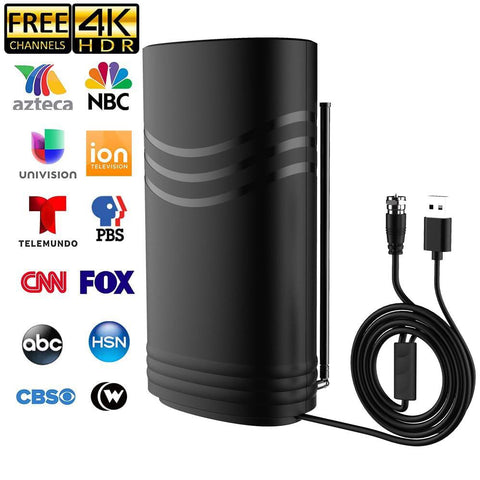 2021 TV Antenna 150 Miles Long Range with Built-in Amplifier,16.5ft Long Coax Cable Digital HDTV Antenna Support All Television, for Free Local Channels 4K HD 1080P VHF UHF