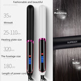 Straightener - 2 in 1 Ceramic Hair Straightener - Titanium Hair Straightener with Dual Voltage