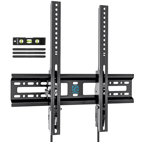 Wewdigi Tilt TV Wall Mount Bracket Low Profile for Most 23-55 Inch LED LCD OLED Plasma Flat Curved Screen TVs, 15 Degrees Tilting for Anti-Glaring, Max VESA 400x400mm and holds up to 110lbs