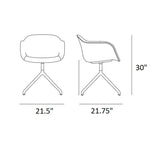 Fiber Upholstered Armchair - Swivel Base