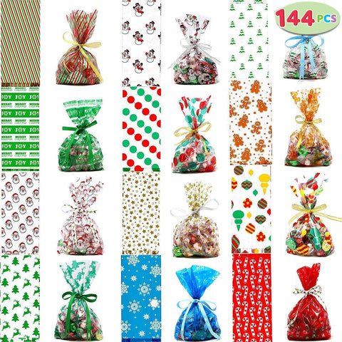Christmas Cellophane Goody Bags Assortment