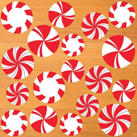 18 Piece Peppermint Floor Decals Stickers