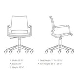 Gigi Arm Chair with Swivel Base
