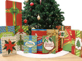 Holiday Multi Color Gift Boxes in 3 Different Sizes, 12 Pcs