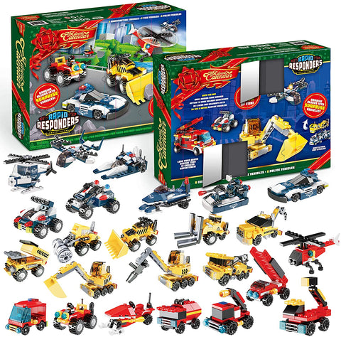 2021 Christmas Advent Calendar Toys with Vehicle Building Blocks