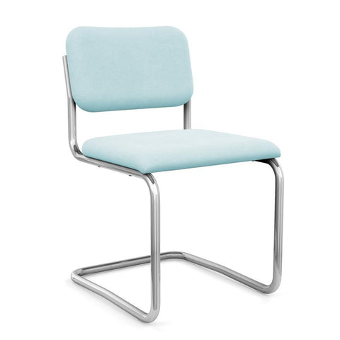 Cesca Armless Chair with Upholstered Seat and Back