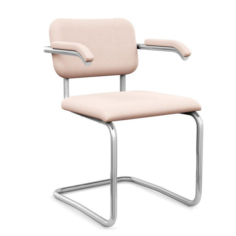 Cesca Arm Chair with Upholstered Seat and Back
