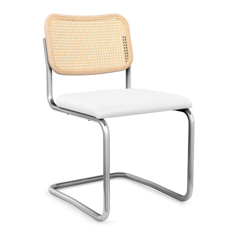 Cesca Armless Chair with Upholstered Seat