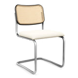 Cesca Armless Chair with Upholstered Seat