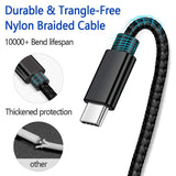 (2 Pack 6.6ft)USB C Cable,USB A to Type C Charger(Black)
