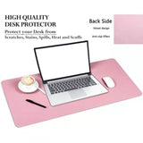 Leather Desk Pad Protector,Mouse Pad,Office Desk Mat,\xef\xbc\x8831.5in*15.7in \xef\xbc\x89 Non-Slip PU Leather Desk Blotter,Laptop Desk Pad,Waterproof Desk Writing Pad for Office and Home-pink