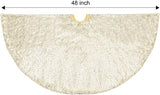 48" Sparkly Sequin Tree Skirt, Gold