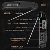 AQwzh PRO TP06 Meat Thermometer, Instant Read Thermometer, Meat Thermometer, Food Thermometer,Candy Thermometer, for Kitchen BBQ Grill Smoker Meat Coffee Oil Milk Yogurt Temperature
