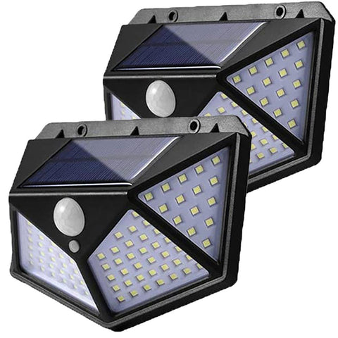 2 pack 100 LED 1000LM Super Bright Solar Powered Light,PIR Motion Sensor Wall Light Waterproof Emergency Lamp Security Light ,270\xc2\xb0 Wide Angle Lamp