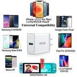 2-Pack Wall Charger,USB Wall Charger Compatible iPhone 12 11 XS XR X 8 7 6s 6 Plus SE 5s